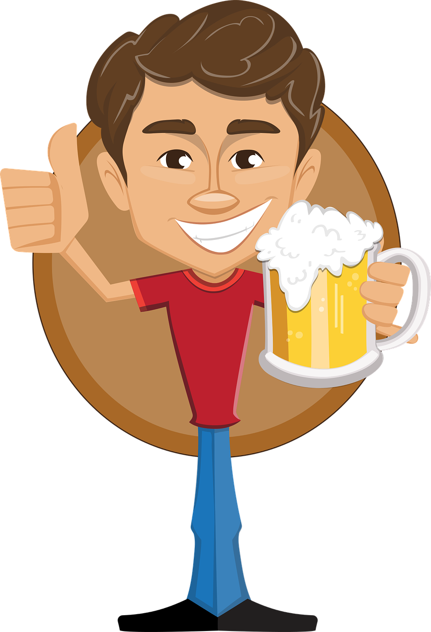 muž s pivem